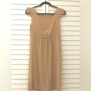 Calypso St Barth 100% Silk Sheath Dress Size M Beige 🎉 FREE shipping